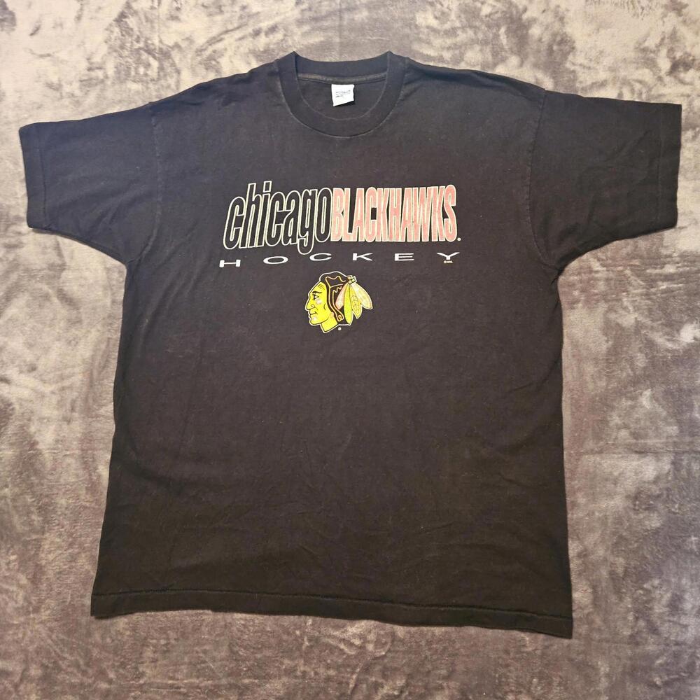 Vintage 1993 Salem Sportswear Chicago Blackhawks T-shirt XL Single Stitch Rare